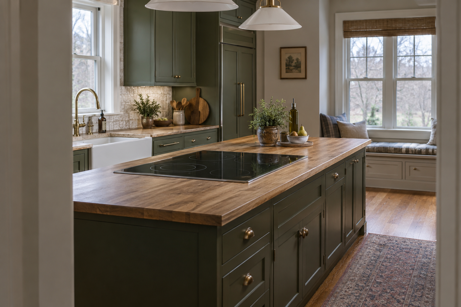 Illustrative Viking cooktop in a residential kitchen — AI image for Viking Repair Ardsley