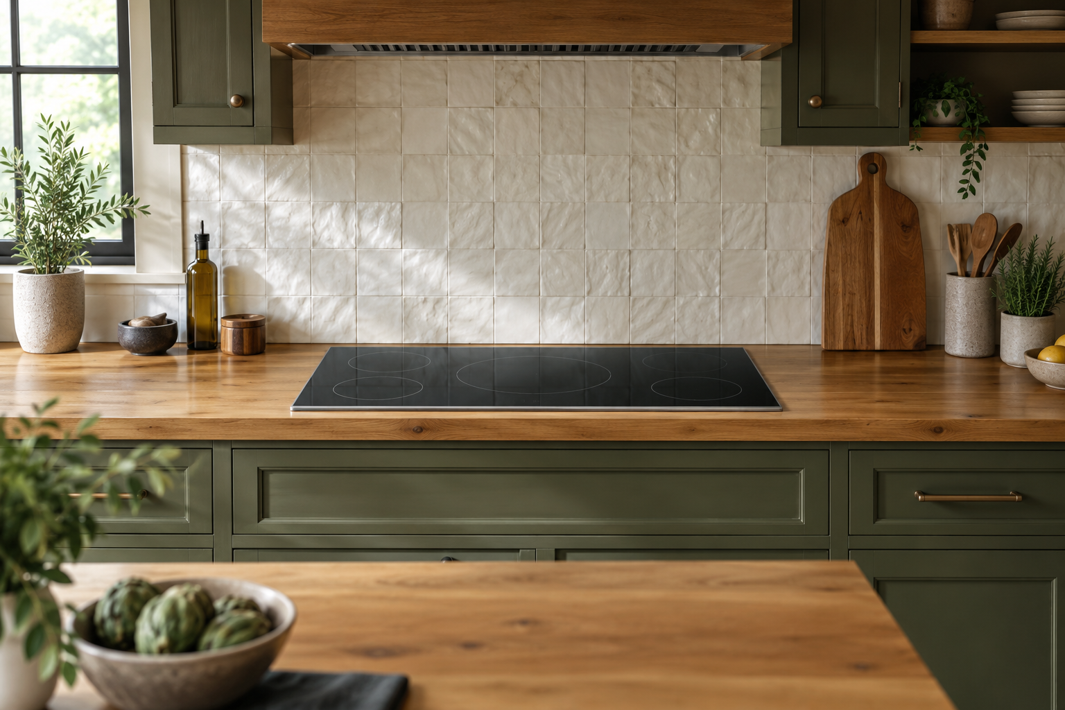Illustrative Wolf cooktop in a residential kitchen — AI image for Viking Repair Ardsley